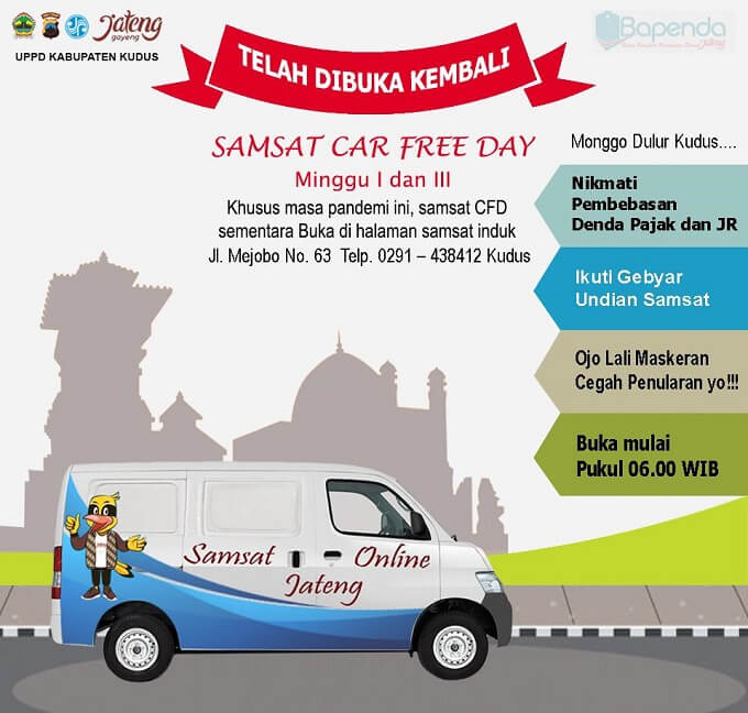 Jadwal SAMSAT Car Free Day Kudus