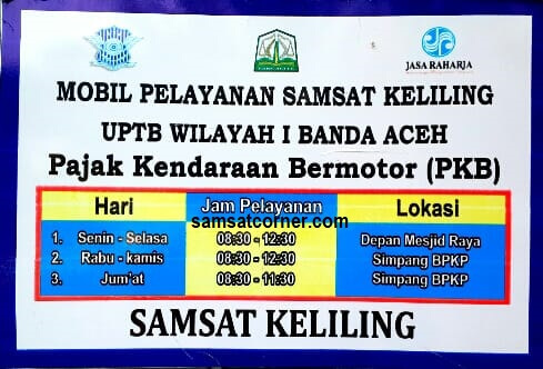 Jadwal SAMSAT Keliling Banda Aceh